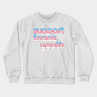 Support Trans Youth ))(( Transgender Flag Design Crewneck Sweatshirt